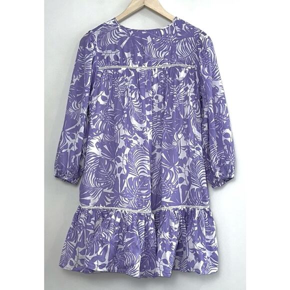 SUNDRY Palm Beach Ruffle Dress in Bright Orchid - Picture 8 of 13